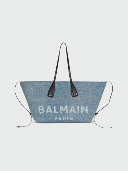 BALMAIN - TOTE BAG TRACK DENIM Alta Automática