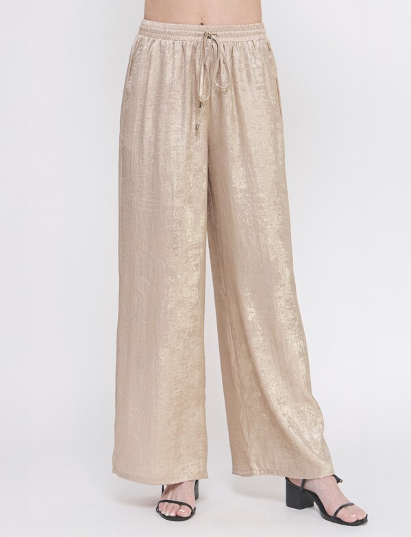 Pantalon Pull On Brillo DORADO
