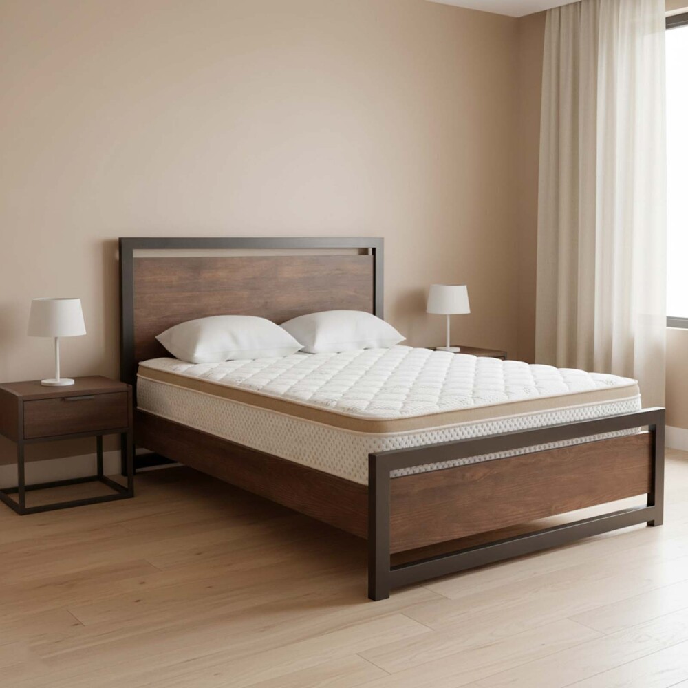 COLCHÓN 2 PLAZAS ESPUMA BLANCO IVORY