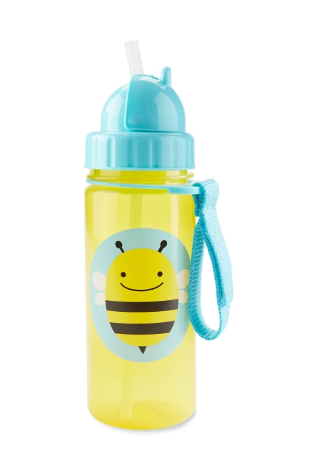 Botella con sorbito, diseño abeja Botella con sorbito, diseño abeja