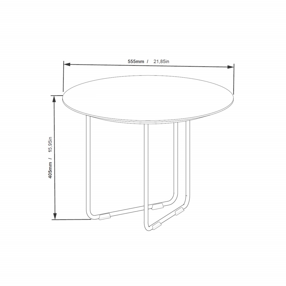Mesa de centro - Coffe Side - Linea Manhattan Marron