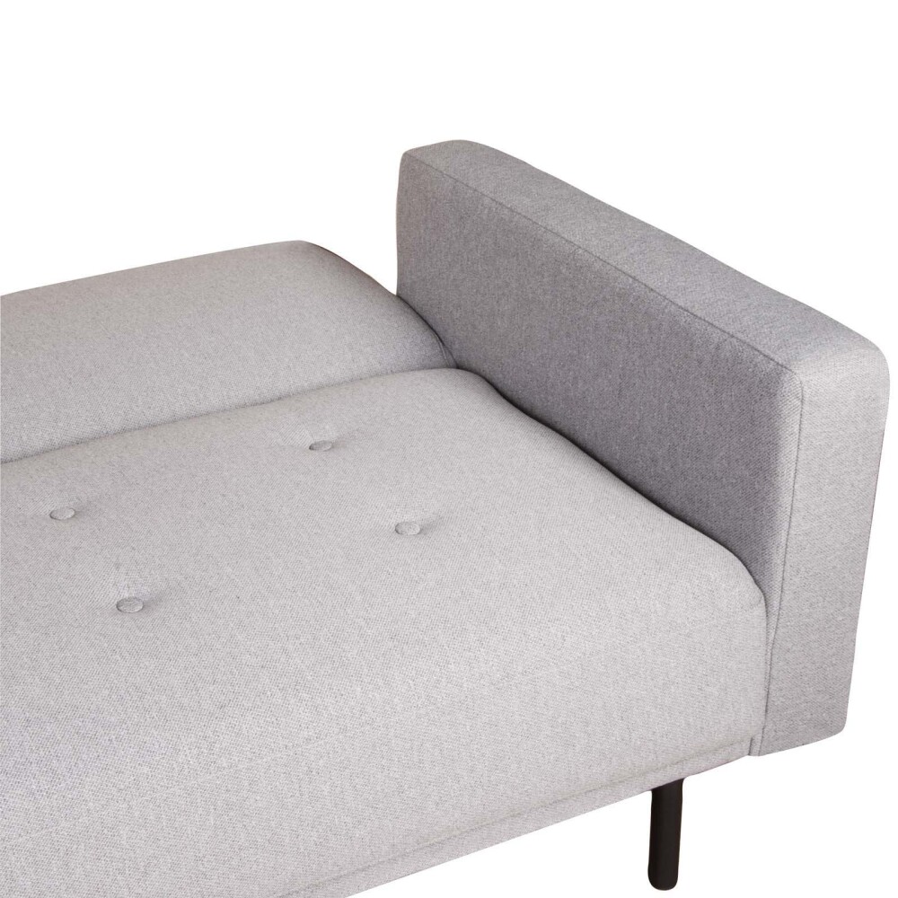 SOFÁ CAMA 2 CUERPOS TELA GRIS HUGO