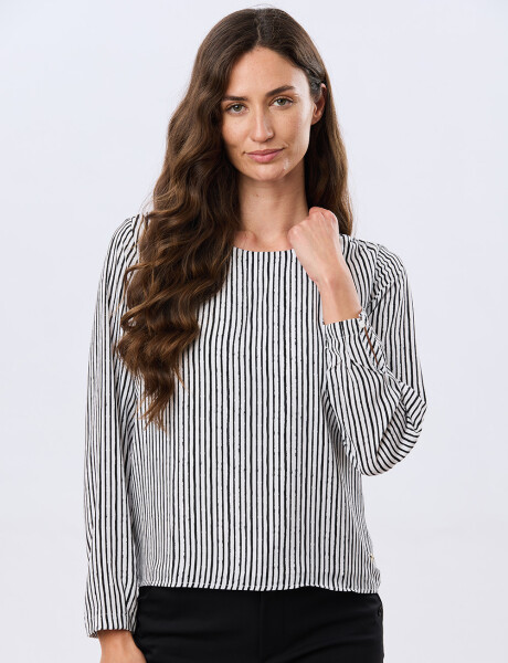 BLUSA CLÁSICA Raya Negra