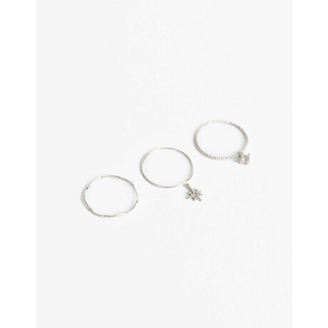 Set De Anillos De Plata 925 Plateado