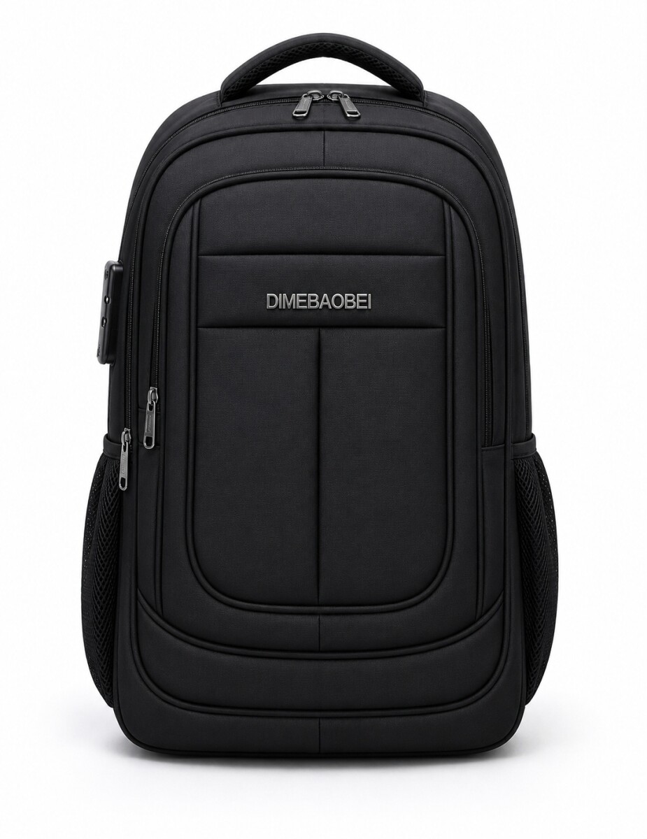 Mochila Sport 18" Para Notebook Candado Integrado Reforzada - Negro 