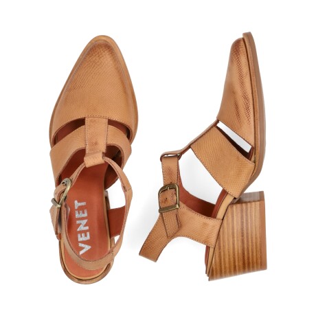 ZUECO VENET - CUERO CACCIARI TOSTADO