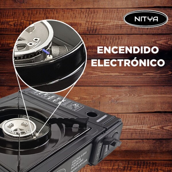 Anafe Cocina Portatil Parrilla Quemador A Gas Cocina Camping Color Negro