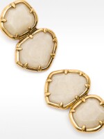 Pendientes Dorados Con Efecto Piedra crudo