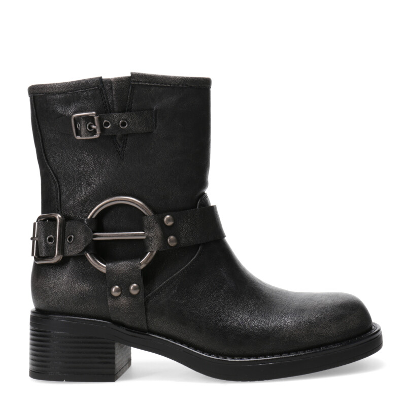 Bota de Mujer Miss Carol GUADALUPE con hebillas Negro