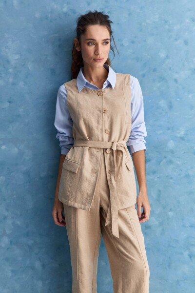CHALECO MALDIVAS Beige