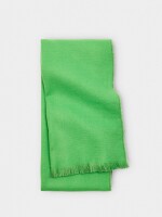 Bufanda Reversible Con Flecos verde