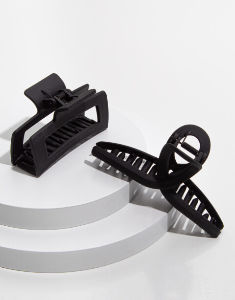 Broches Sets Acrilico Set De Broches Matte - Negro