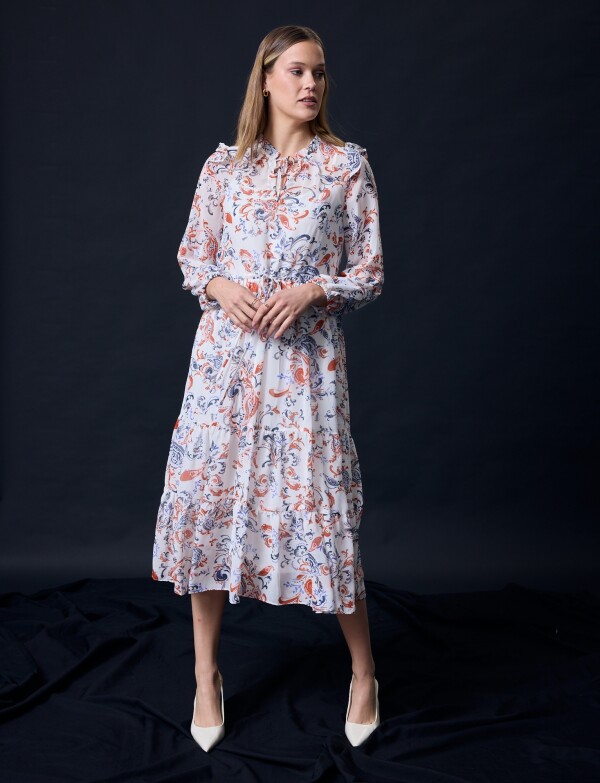 Vestido Arabescos CRUDO/MULTI