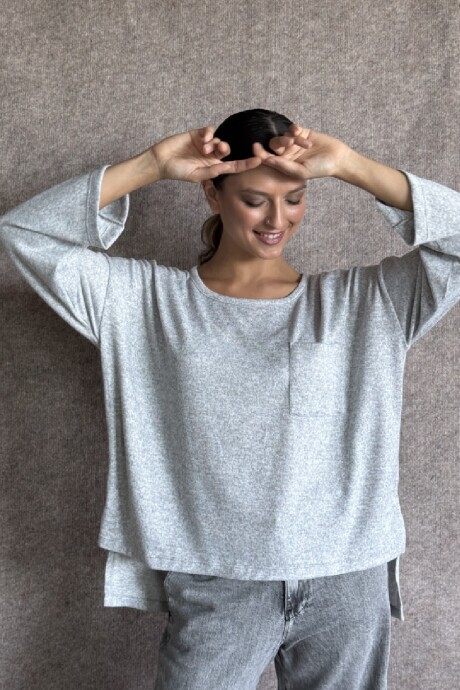 Remerón Vera Lanilla gris melange