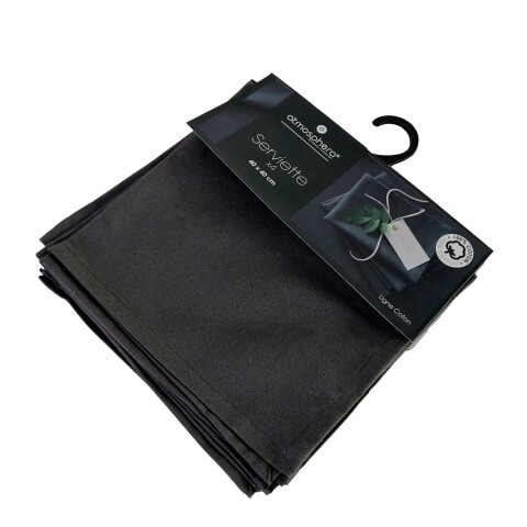 SERVILLETA DE TELA GRIS OSC 40X40CM 4PZAS Unica