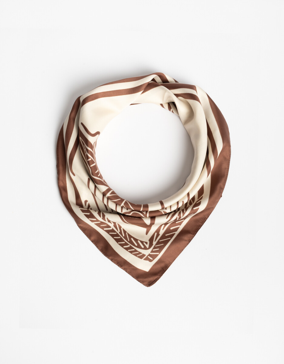 Pañuelo Con Estampa De Flor Ikat 