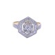 Anillo oro 18k estilo antiguo platino y brillantes. Anillo oro 18k estilo antiguo platino y brillantes.