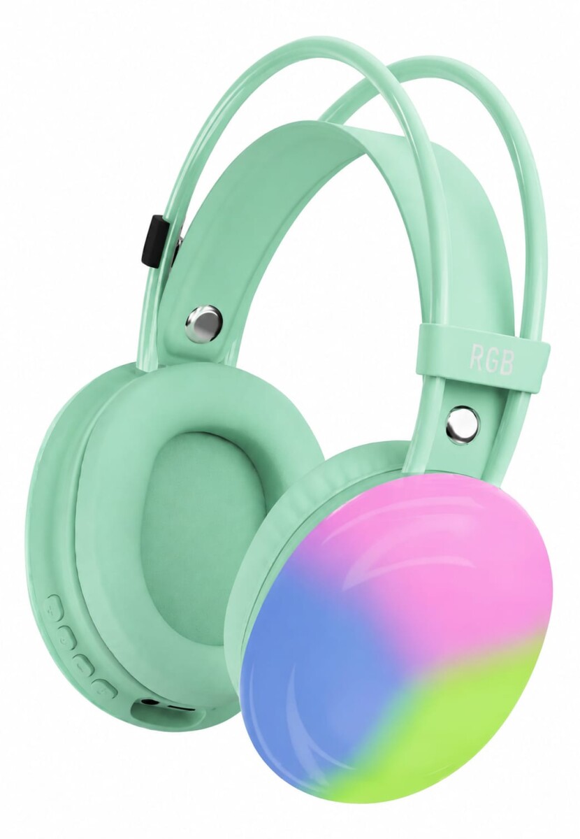 Auricular Inalambrico Gamer Luz Rgb - VERDE 