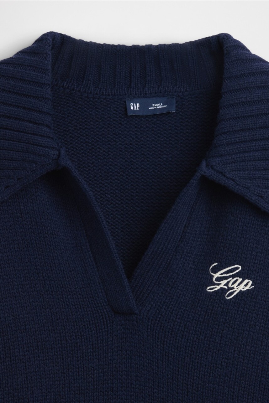 Buzo Polo Logo Gap Mujer Navy Uniform