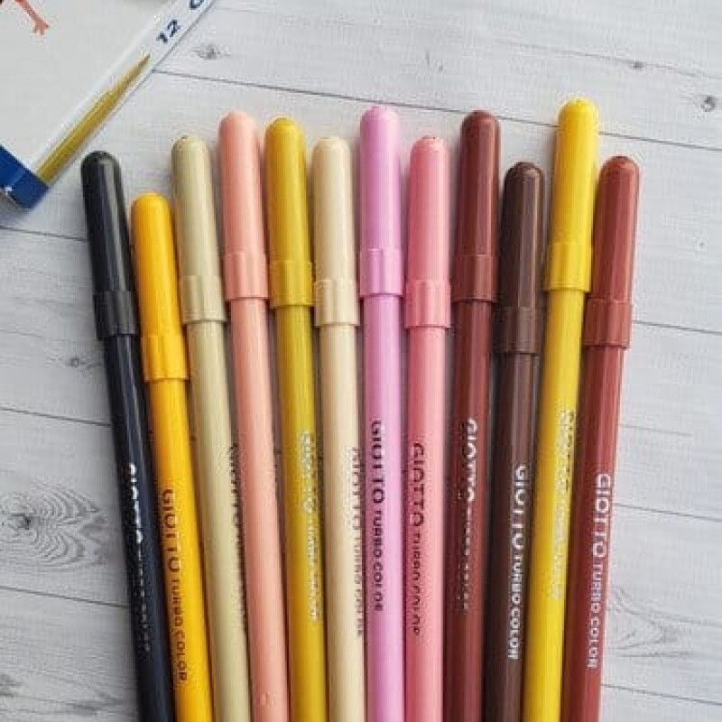 Marcadores GIOTTO Turbo Color SKIN TONES estuche *12 col. Marcadores GIOTTO Turbo Color SKIN TONES estuche *12 col.