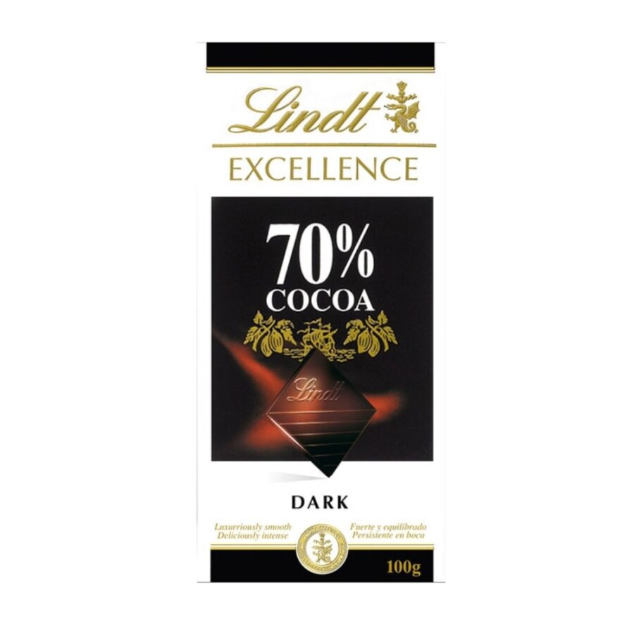 Chocolate Intense Dark 70% Cacao Lindt Excellence 100g Chocolate Intense Dark 70% Cacao Lindt Excellence 100g