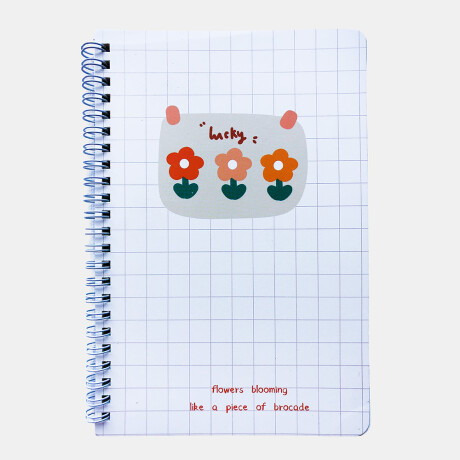 Libreta A5 Estampada Diseño Blanco 01