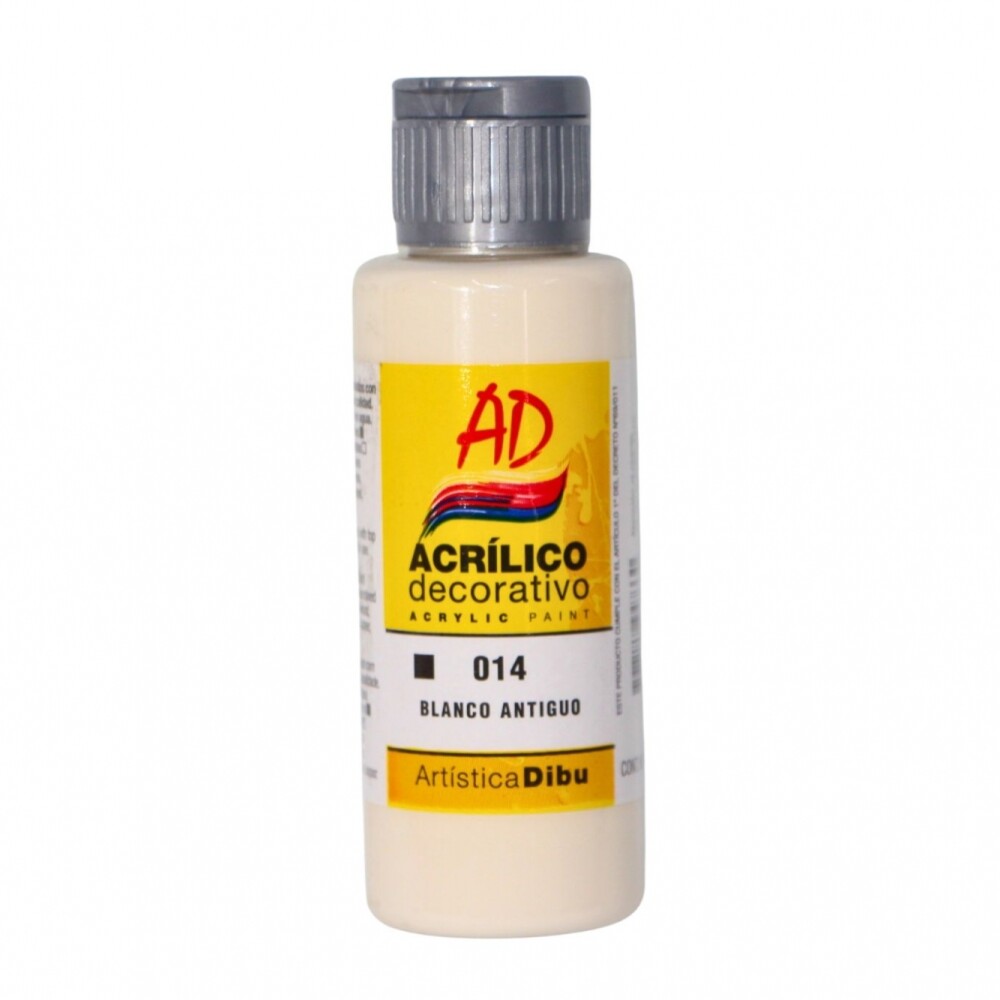 PINTURA ACRILICA ARTISTICA DIBU 60 ML. DIFERENTES COLORES COLOR BLANCO ANTIGUO 014