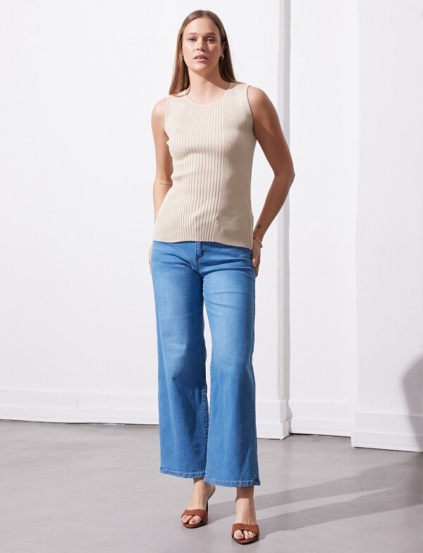 Musculosa Ribs Colors BEIGE