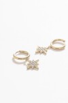 Aros dije estrella strass dorado