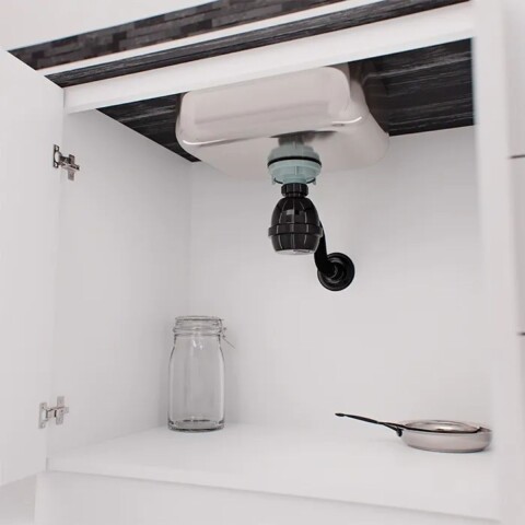 Sifón botella plástico universal Blukit Negro Sifón Botella Plástico Universal Blukit Negro