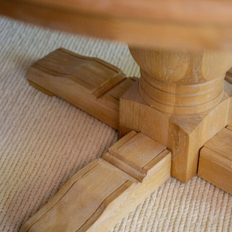 Mesa De Comedor Volutta Natural Con Base Blanca