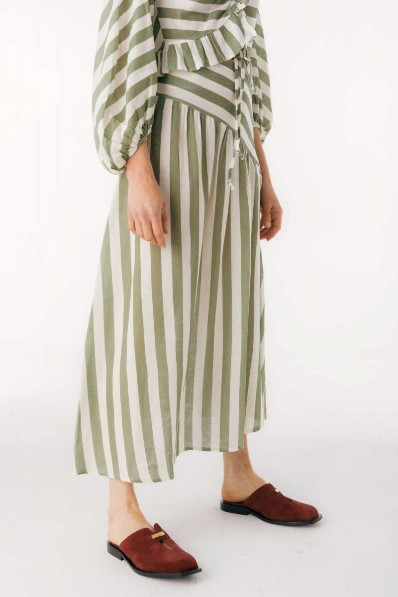 Falda Zeia Rayas Verde