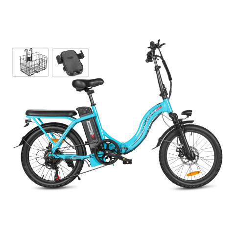 Bicicleta Eléctrica Samebike Cy20 Rod20 350w Plegable CELESTE