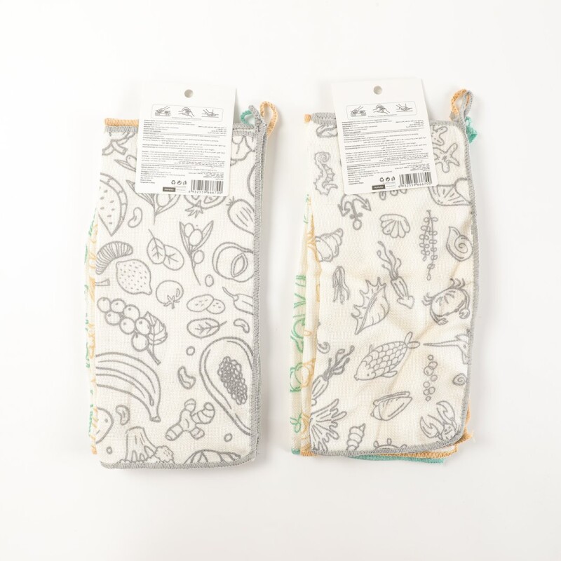PAÑOS DE LIMPIEZA DE MICROFIBRA DISEÑO VEGETALES Y OCÉANO PAÑOS DE LIMPIEZA DE MICROFIBRA DISEÑO VEGETALES Y OCÉANO
