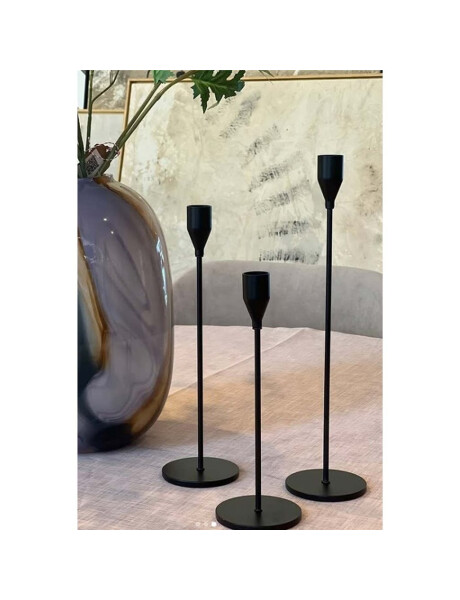 SET 3 CANDELABRO 8x23/28/33CM CON PUNTA NEGRA SET 3 CANDELABRO 8x23/28/33CM CON PUNTA NEGRA