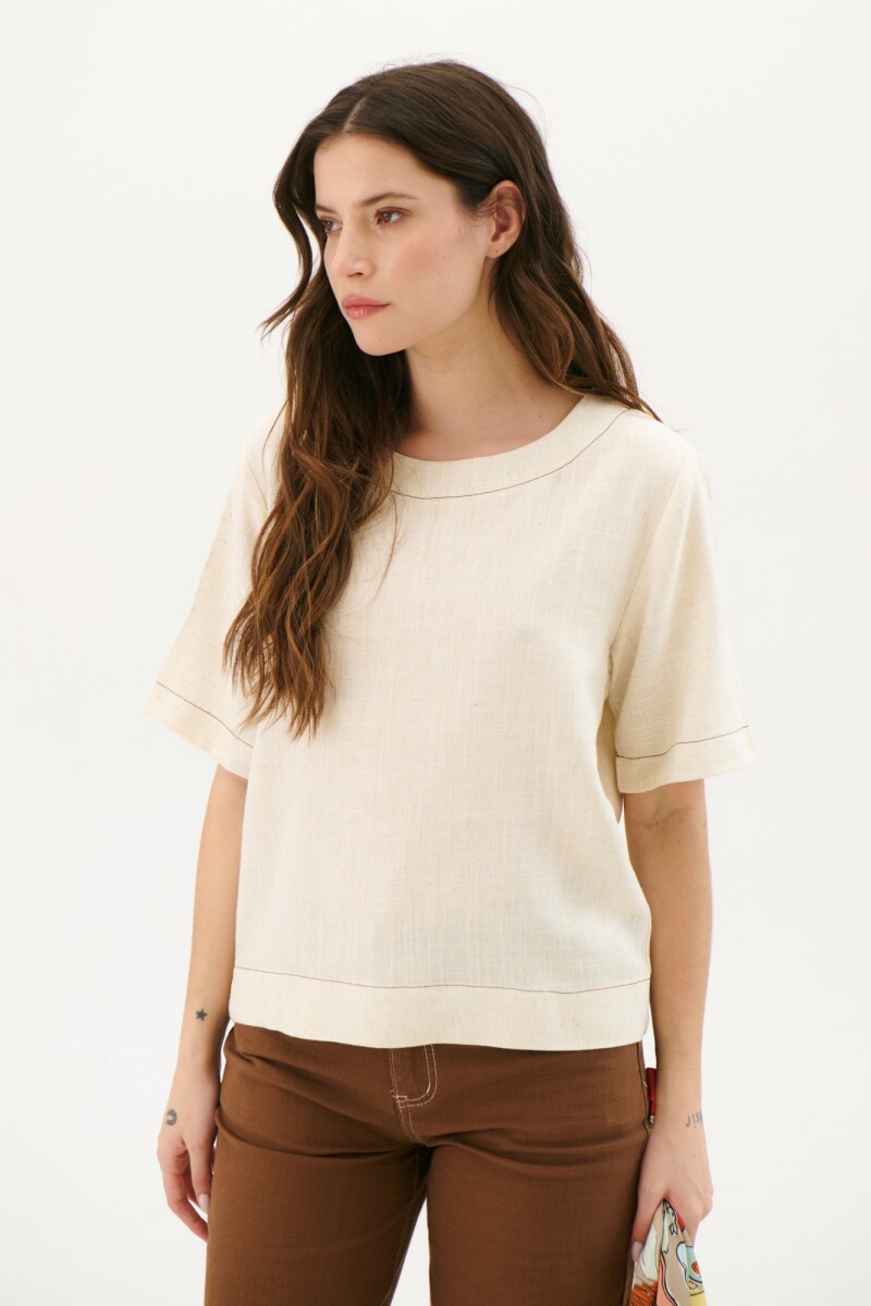 BLUSA LINO EMMA BEIGE