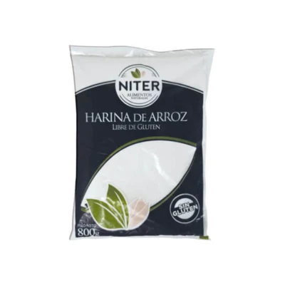 Harina De Arroz Sin Gluten Niter 800g Harina De Arroz Niter 800grs
