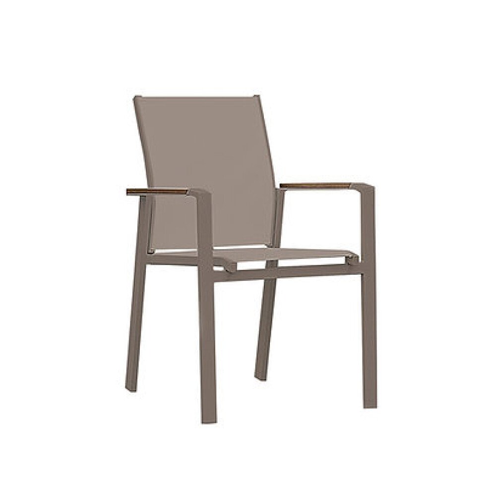 SILLA JARDÍN EXCLUSIVA ALUMINIO Y TELA PHIFER TAUPE/ KHAKI