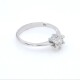 Anillo solitario en oro 18k blanco y brillante central Anillo solitario en oro 18k blanco y brillante central