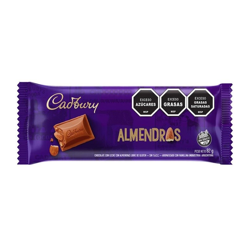 Chocolate Cadbury Con Almendras 82 Grs. Chocolate Cadbury Con Almendras 82 Grs.