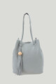 Cartera bucket cuero Gris