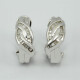 Caravanas Oro Blanco 18K Y Brillantes. C Caravanas Oro Blanco 18K Y Brillantes. C
