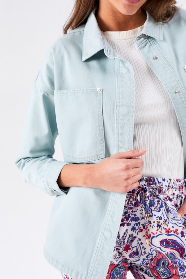 Sobrecamisa Denim Menta