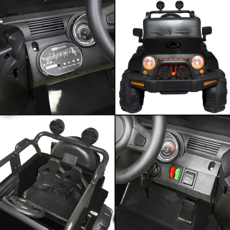 Auto Jeep Compact Batería C.remot Luz Música Español! Negro