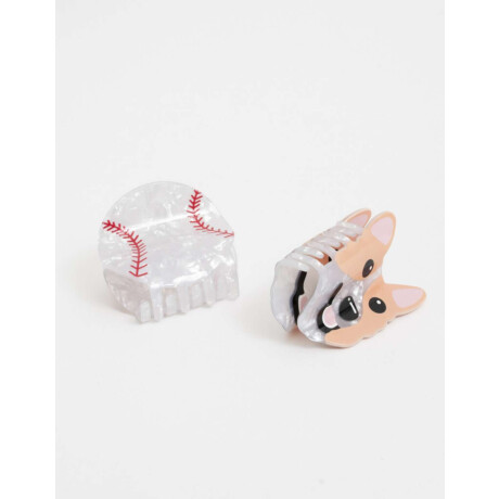 Broches Sets Animalito Combinacion Bicolor