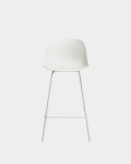 Taburete Altea beige y patas de acero con acabado beige 65 cm
