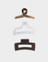 Broches Sets Set por 3 Set De Broches Combinados - Marron Chocolate