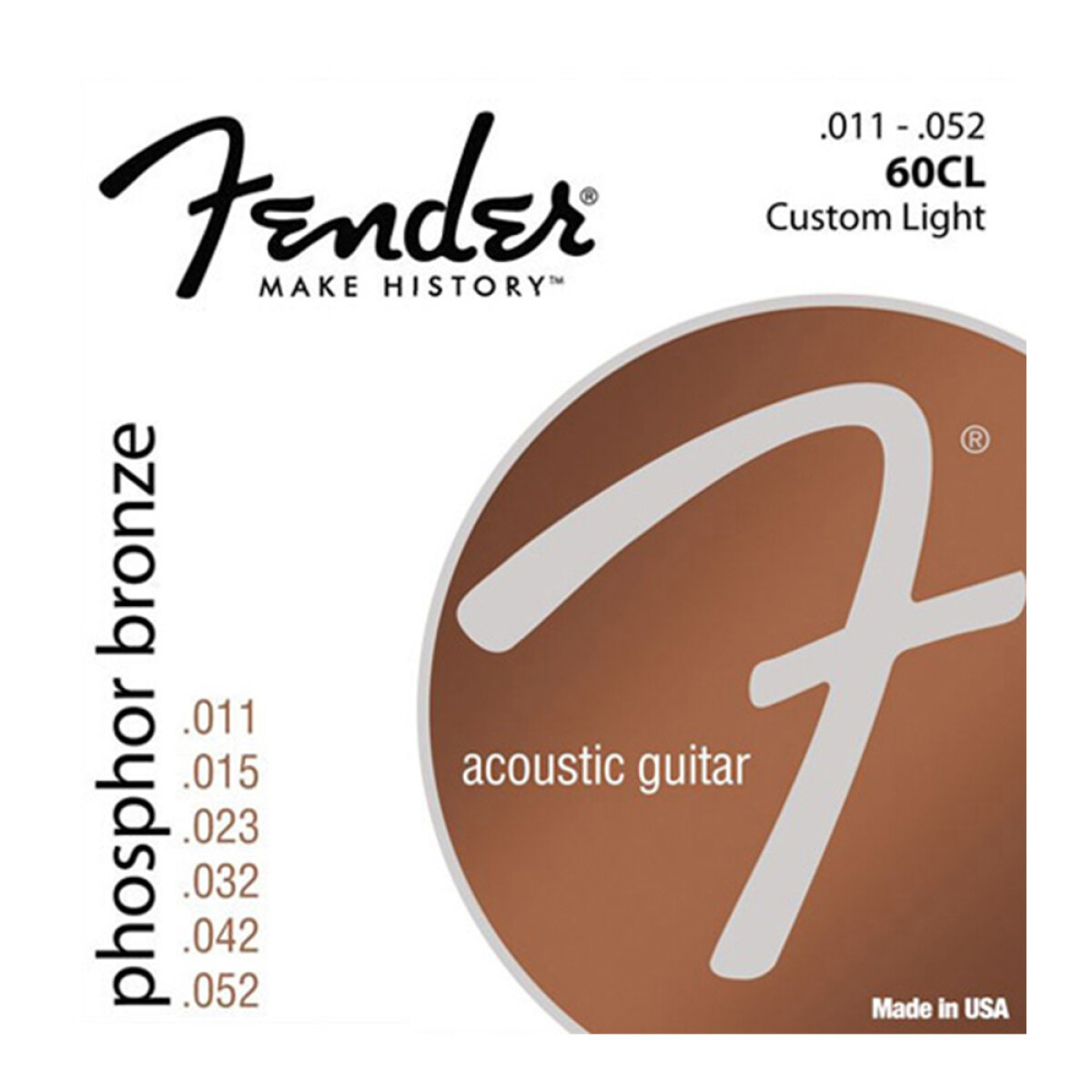 Encordado Folk Fender Phosphor Bronze 60cl 011 