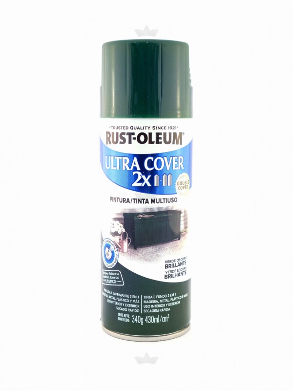 AEROSOL ULTRA COVER 2X VERDE OSCURO BRILLANTE- 340 GR. N/A