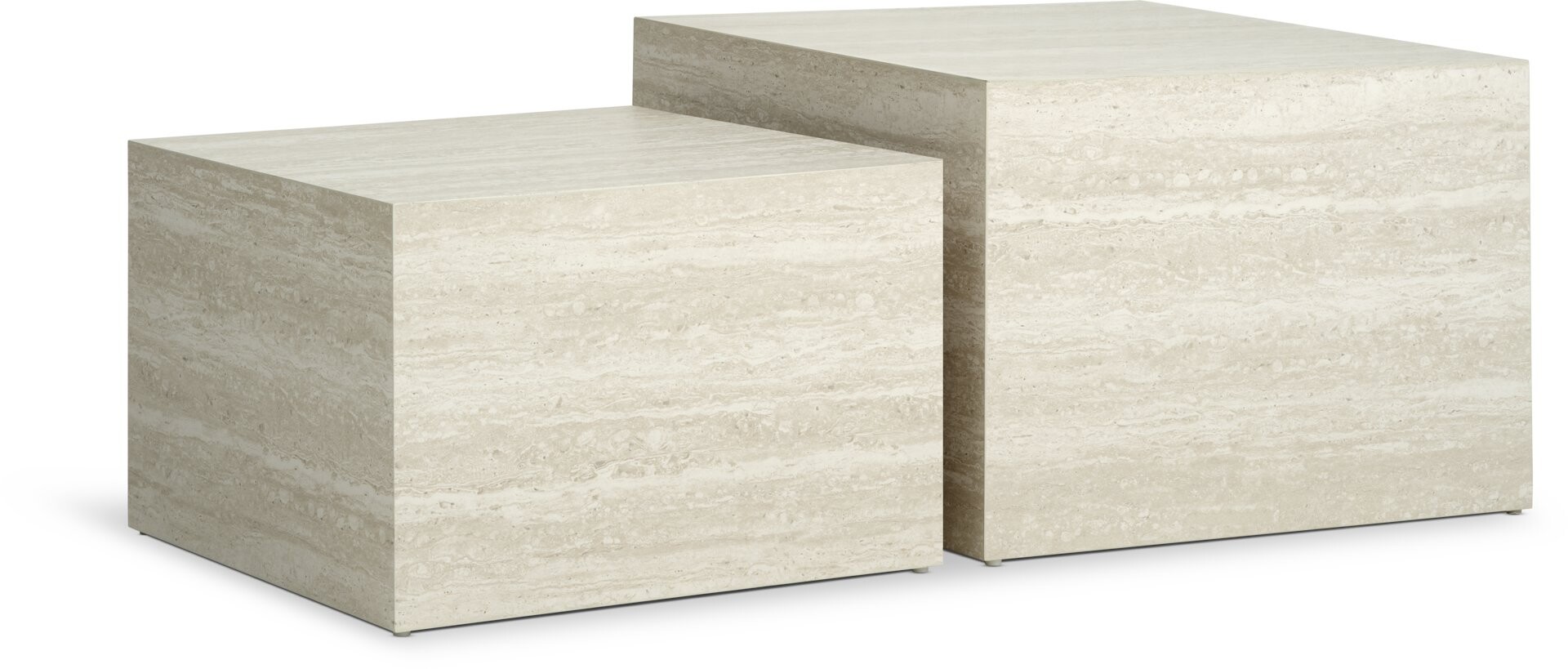 Mesa centro ROLSTED 58x58/50x50 mármol 
